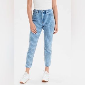 American Eagle Striped Mom Jeans